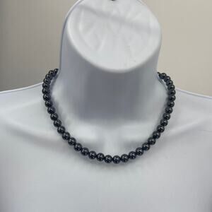 Elegant 17" Dark Bead Costume Jewelry Necklace